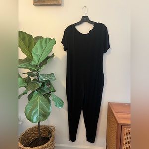 Black maternity romper